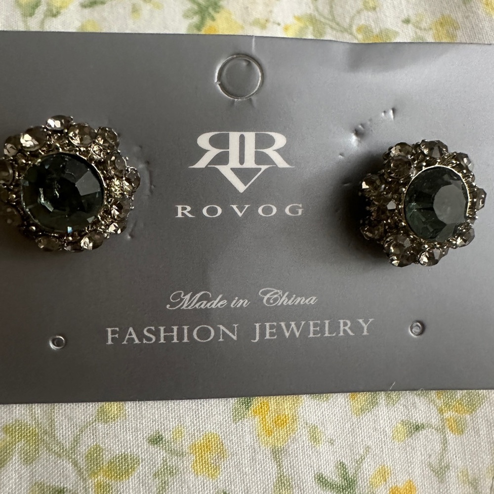 OVO Sparkling Dark Gem Earrings